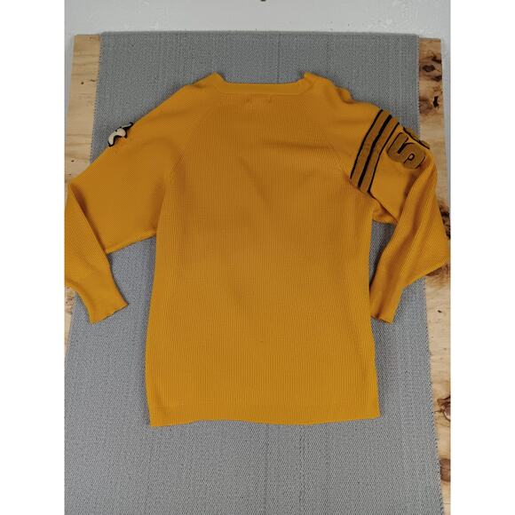 Vtg Cheerleader Cardigan Womens Large Yellow 70s High School Preppy Retro Boho - Picture 7 of 14